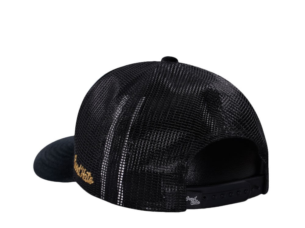 Good Hats Home Defense Black Velour Trucker Snapback Casquette