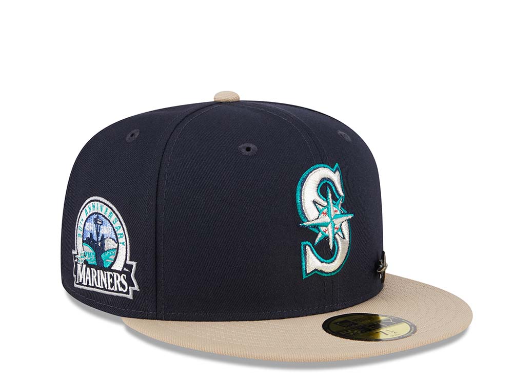 New Era Seattle Mariners 30th Anniversary Varsity Pin Two Tone Edition 59Fifty Fitted Casquette