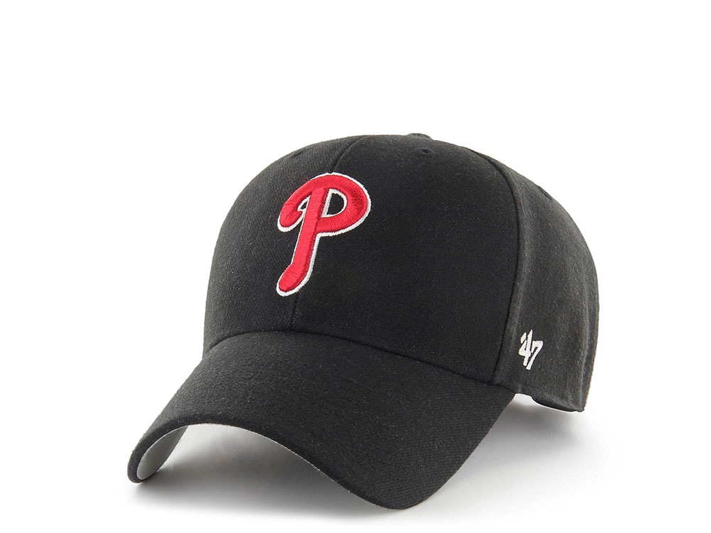 47Brand Philadelphia Phillies Black Classic Strapback Casquette