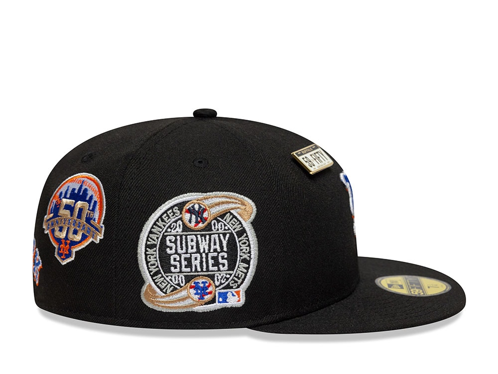 New Era New York Mets Subway Series Multi Patch Black Prime Edition 59Fifty Fitted Casquette