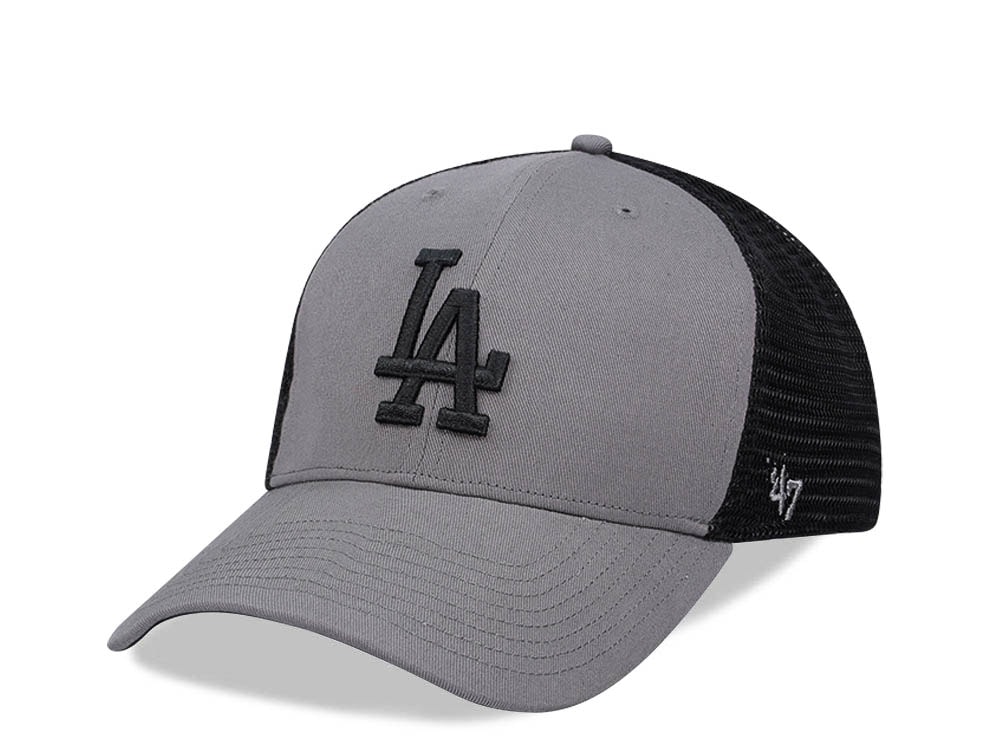 47Brand Los Angeles Dodgers Dark Gray Ballpark Mesh MVP Trucker Snapback Casquette
