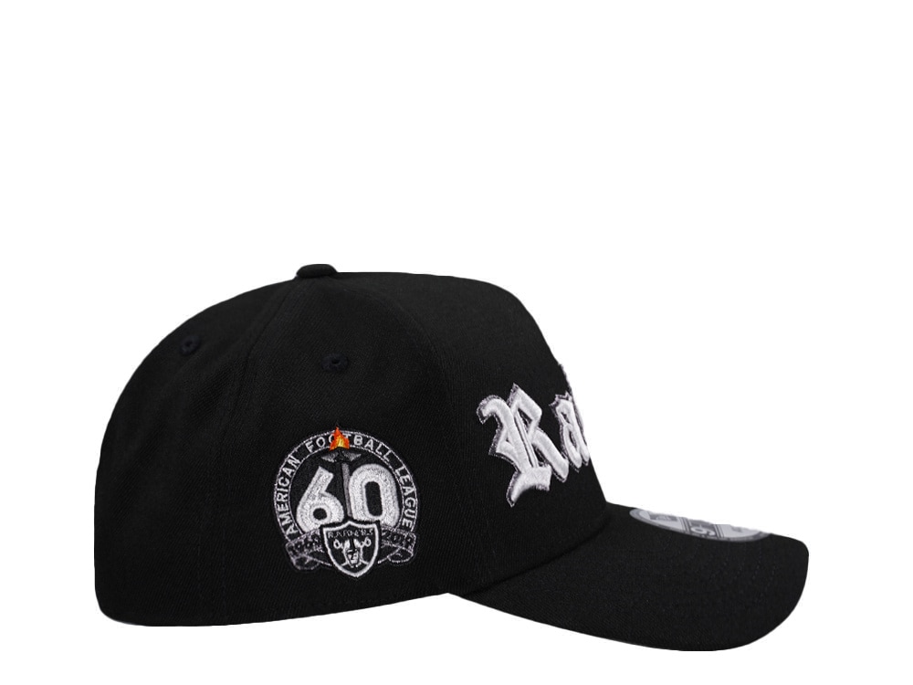 New Era Las Vegas Raiders 60th Anniversary Script Edition 9Forty A Frame Snapback Casquette