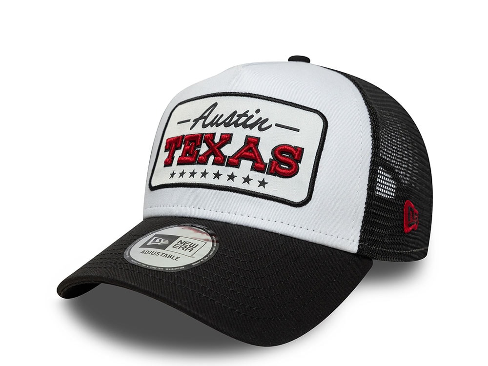 New Era Austin Texas Location Patch 9Forty A Frame Trucker Snapback Casquette