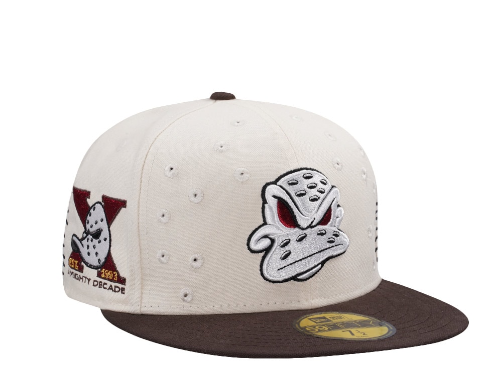 New Era Anaheim Ducks 10th Anniversary Canvas Chrome Two Tone Horror Edition 59Fifty Fitted Casquette