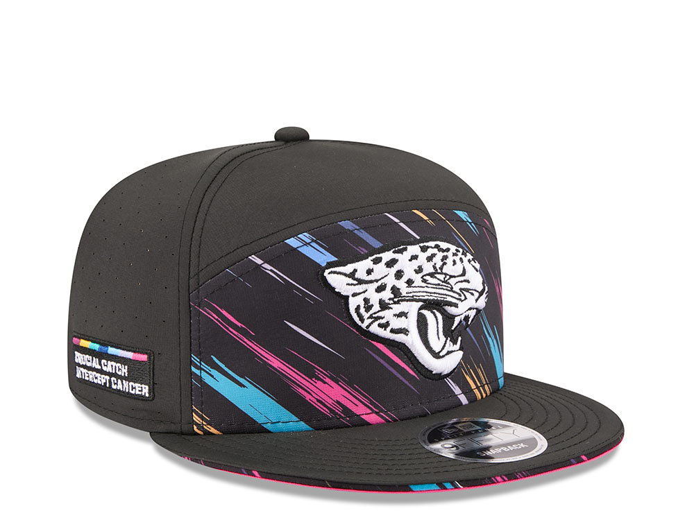 New Era Jacksonville Jaguars Crucial Catch 2026 Black Edition 9Fifty Split Panel Snapback Casquette