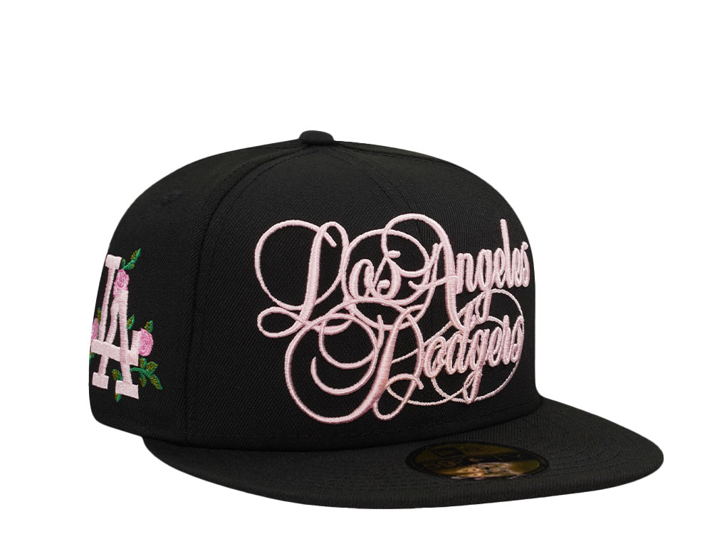 New Era Los Angeles Dodgers Script Black Pink Prime Edition 59Fifty Fitted Casquette
