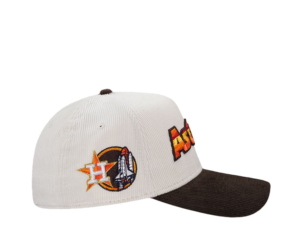 New Era Houston Astros Chrome Corduroy Prime Edition 9Forty A Frame Snapback Casquette