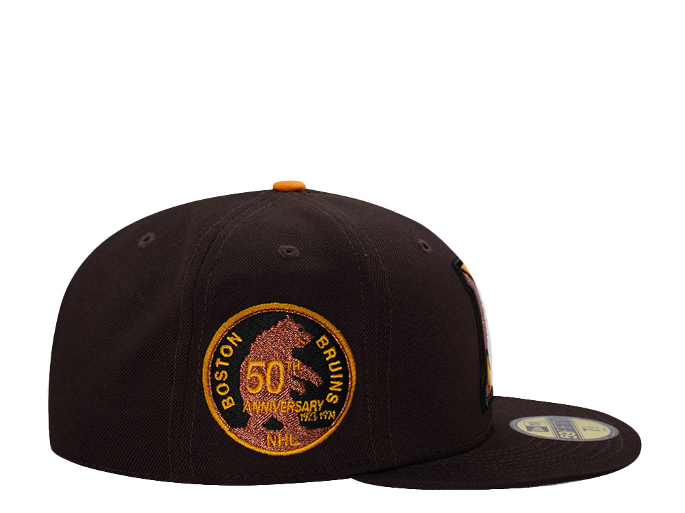 New Era Boston Bruins 50th Anniversary Burnt Wood Prime Edition 59Fifty Fitted Casquette