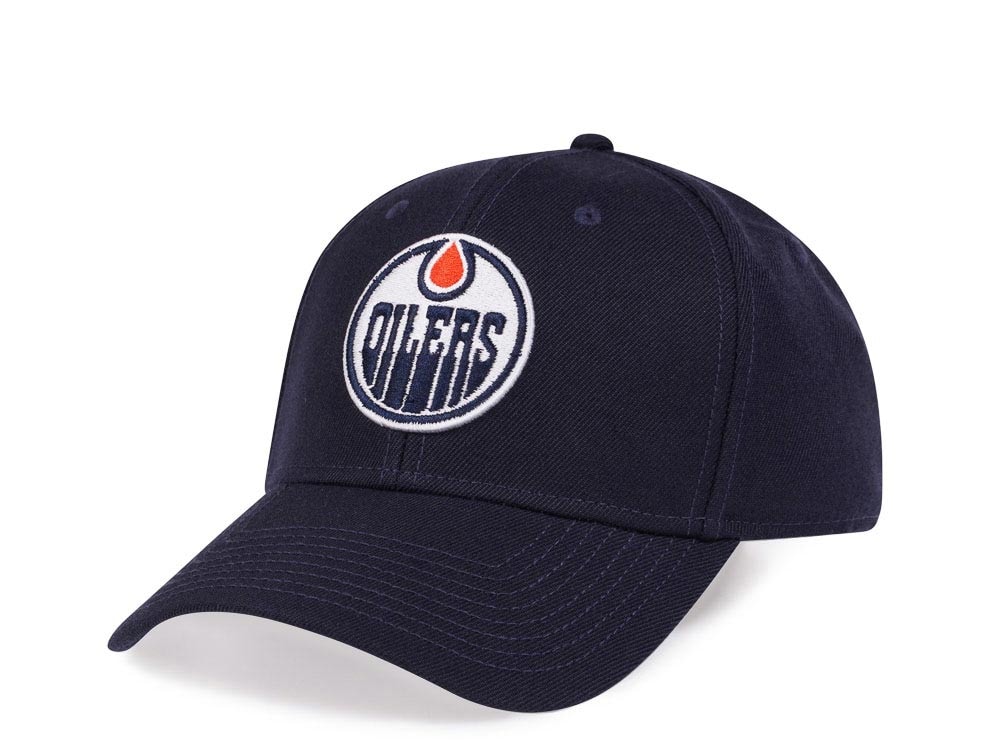 American Needle Edmonton Oilers Navy Stadium Curved Snapback Casquette